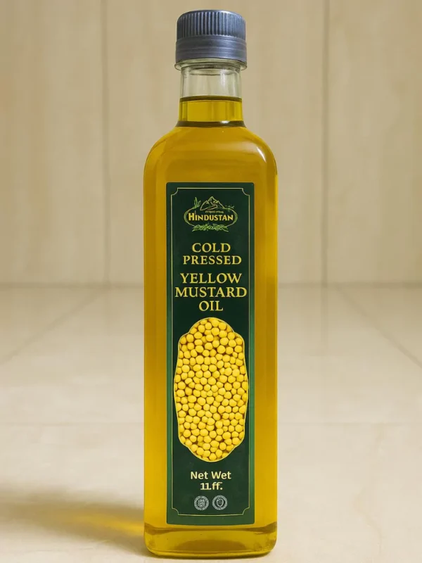 Yellow Mustard Oil - 100% Pure Wood-Pressed For Cooking