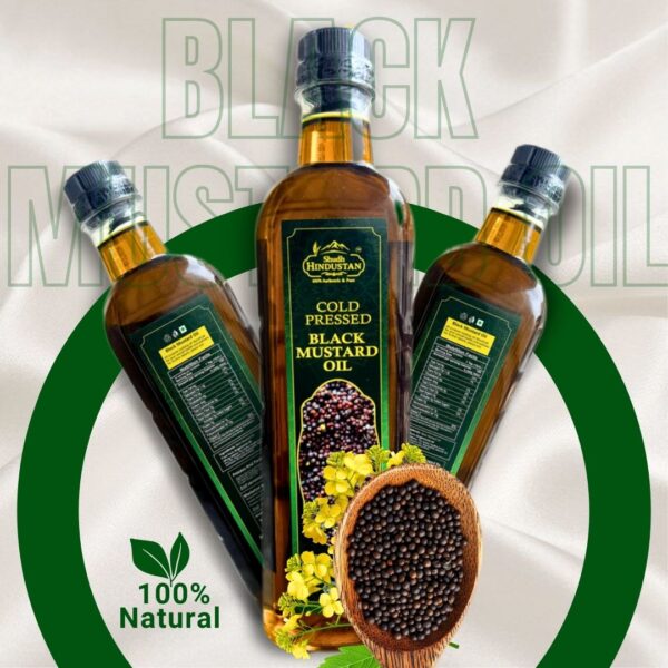 Wood Pressed Black Mustard Oil – Best For High-Heat Cooking
